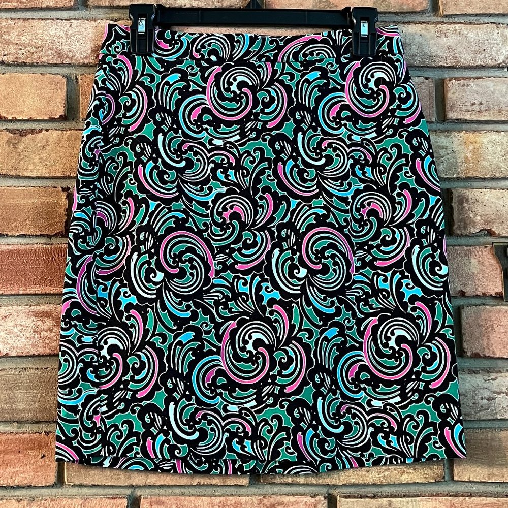 Banana Republic Colorfully Patterned Cotton Skirt in Size 4